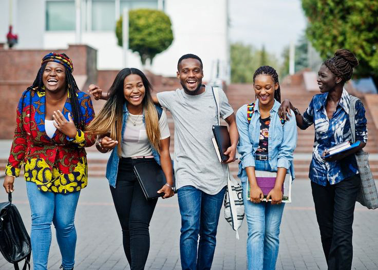African students on campus abroad